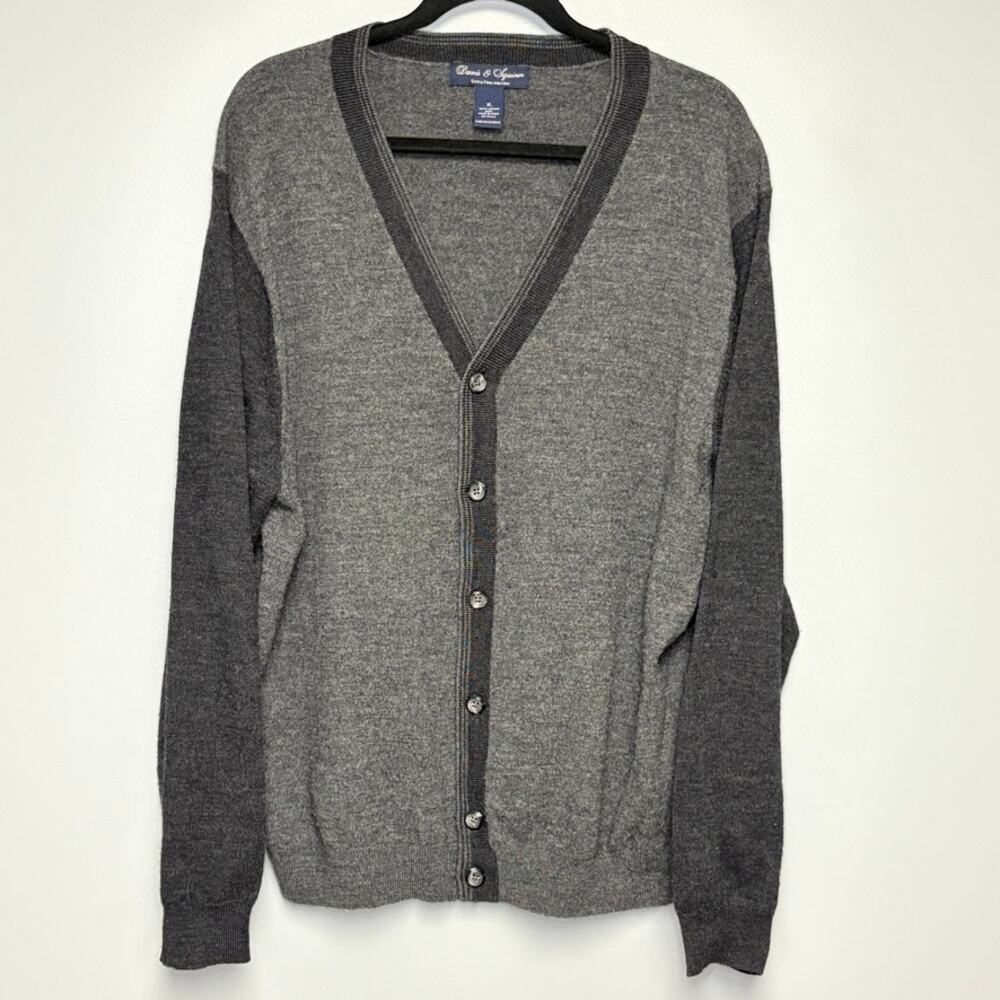 Davis &‎ Squire 100% Merino Wool Dark Academia Preppy Old Money Cardigan Mens XL